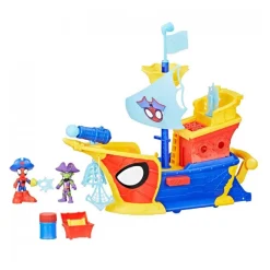 HASBRO EU TRADING Spidey y su Superequipo - Barco Pirata con telarañas* Coleccionables Y Mini Mundos