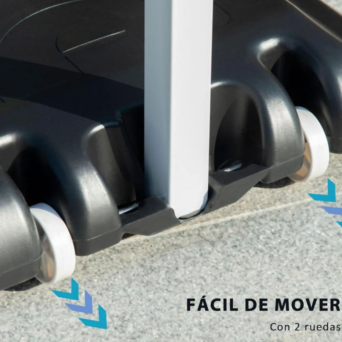 Outsunny Sportnow - Canasta de baloncesto altura ajustable de 260-305 cm Blanco