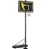 Outsunny Sportnow - Canasta de baloncesto altura ajustable de 260-305 cm Negro* Deportes