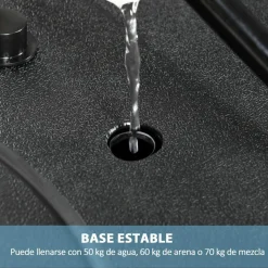 Outsunny Sportnow - Canasta de baloncesto altura ajustable de 260-305 cm Negro* Deportes