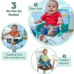 BRIGHT STARTS Stitch - Asiento elevador plegable Pop'n Sit