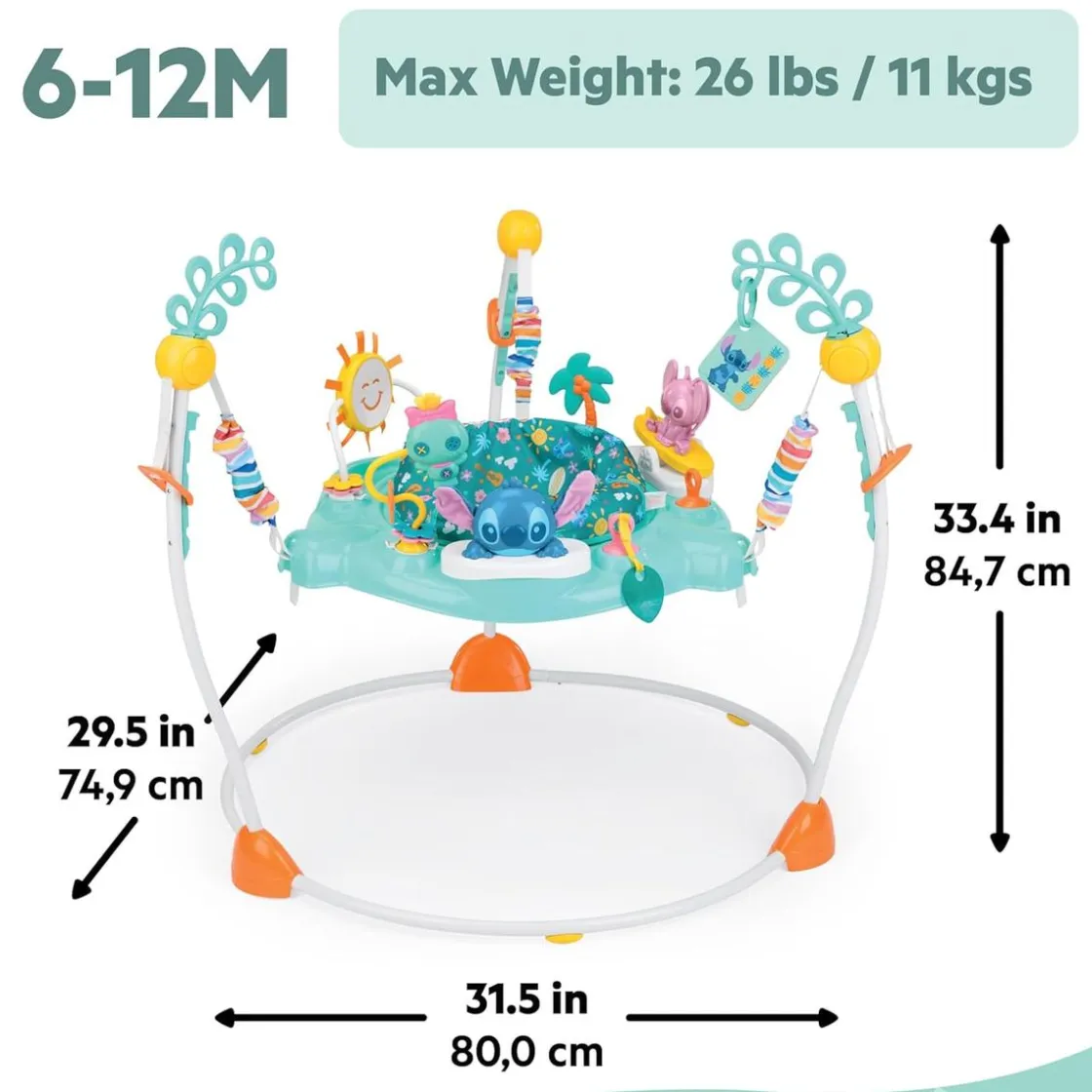 BRIGHT STARTS Stitch Little ’Ohana Activity Jumper