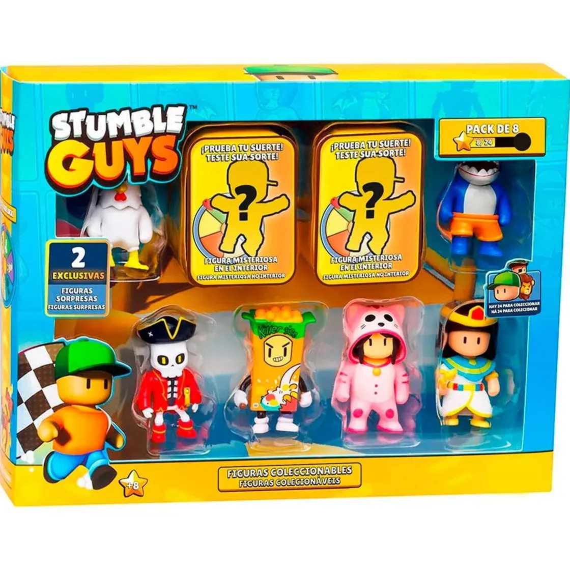 BIZAK Stumble Guys - Pack 8 figuras (varios modelos)* Figuras De Acción