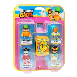 BIZAK Stumble Guys - Pack 4 figuras + figura misteriosa (varios modelos)