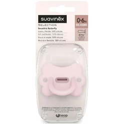 SUAVINEX - Chupete Butterfly SX Pro silicona Rosa - 0-6 meses