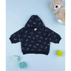 Prenatal Sudadera azul con capucha para niño con estampado allover