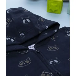Prenatal Sudadera azul con capucha para niño con estampado allover