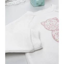 Prenatal Sudadera blanca de niña con gato