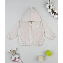 Prenatal Sudadera de niña en terciopelo beige* Niña·Bebé Niña 3-36 Meses|Bebé Niña 3-36 Meses·Jerséis Y Cardigans