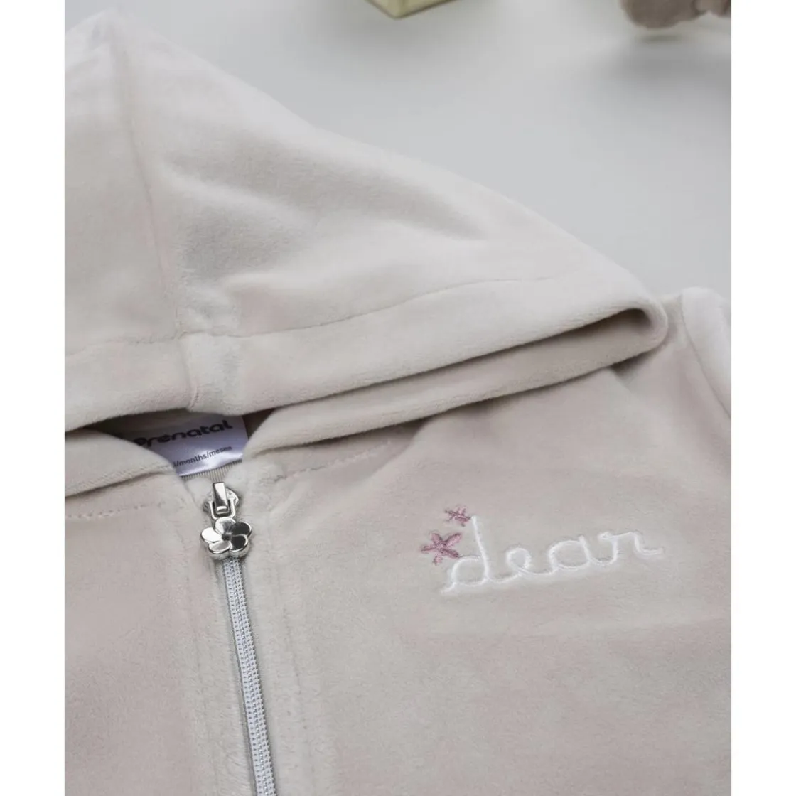 Prenatal Sudadera de niña en terciopelo beige* Niña·Bebé Niña 3-36 Meses|Bebé Niña 3-36 Meses·Jerséis Y Cardigans