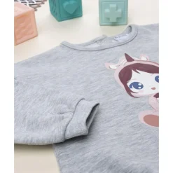 Prenatal Sudadera de niña gris con estampado