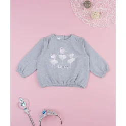 Prenatal Sudadera gris bailarina niña* Niña·Bebé Niña 3-36 Meses|Bebé Niña 3-36 Meses·Abrigos Y Plumíferos