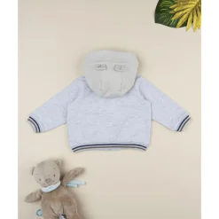 Prenatal Sudadera gris con capucha y estampado de oso para niño* Niño·Bebé Niño 3-36 Meses|Bebé Niño 3-36 Meses·Jerséis Y Cardigans