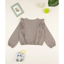 Prenatal Sudadera marrón para niña con estampado de Minnie* Niña 2-10 Años·Abrigos Y Plumíferos|Niña·Niña 2-10 Años