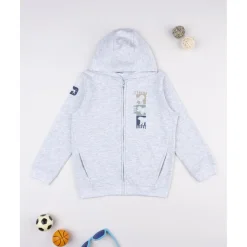 Prenatal Sudadera niño gris con dinosaurio