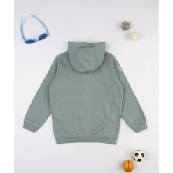 Prenatal Sudadera niño verde capucha dinosaurios