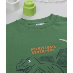 Prenatal Sudadera niño verde estampado relieve* Niño·Niño 2-10 Años|Niño 2-10 Años·Abrigos Y Plumíferos