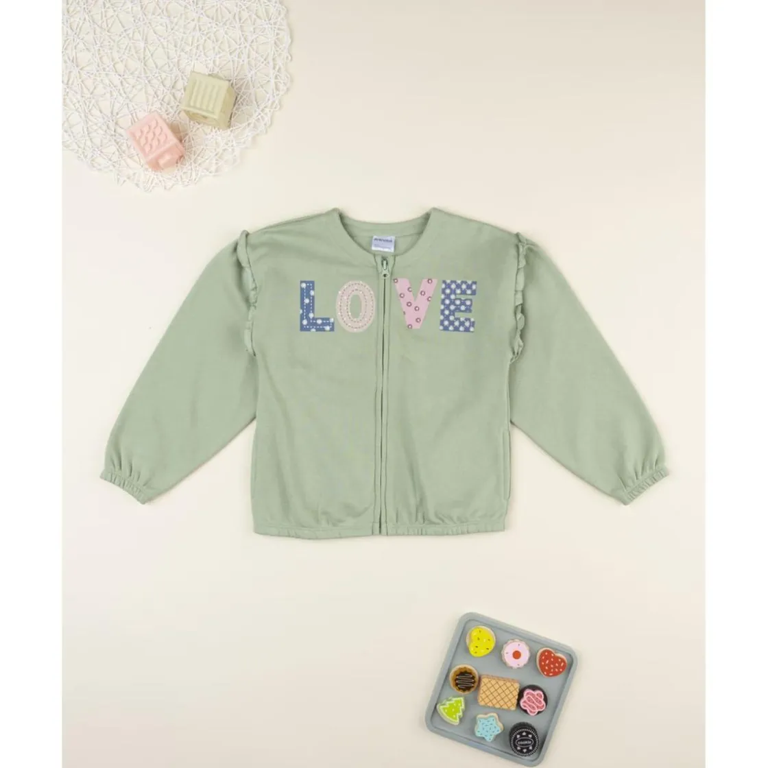 Prenatal Sudadera verde “Love” para niña* Niña·Niña 2-10 Años|Niña 2-10 Años·Jerséis Y Sudaderas