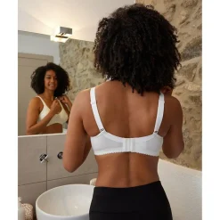 Prenatal Sujetador de lactancia blanco de lunares - copa C