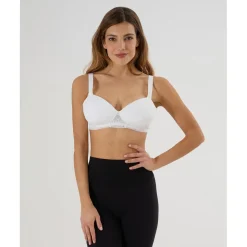 Prenatal Sujetador de lactancia blanco con encaje