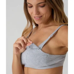 Prenatal Sujetador de lactancia gris de canalé* Premamá·Íntimo Y Noche|Íntimo Y Noche·Sujetadores Lactancia