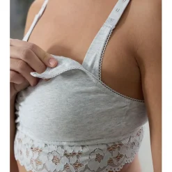 Prenatal Sujetador de lactancia gris con encaje* Íntimo Y Noche·Sujetadores Lactancia|Premamá·Íntimo Y Noche