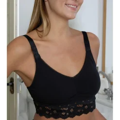 Prenatal Sujetador de lactancia negro con encaje