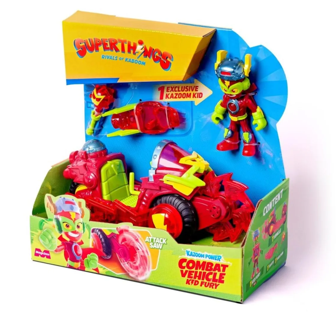 SUPER THINGS Superthings - Kazoom Vehículo combate Kid Fury* Figuras De Acción
