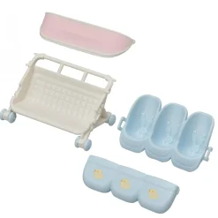 EPOCH PARA IMAGINAR S.L. Sylvanian Families - Carrito de trillizos con muñeca ㅤ* Coleccionables Y Mini Mundos