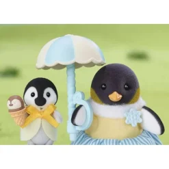 EPOCH PARA IMAGINAR S.L. Sylvanian Families - Familia Pingüino: casa de muñecas y paseo familiar* Coleccionables Y Mini Mundos