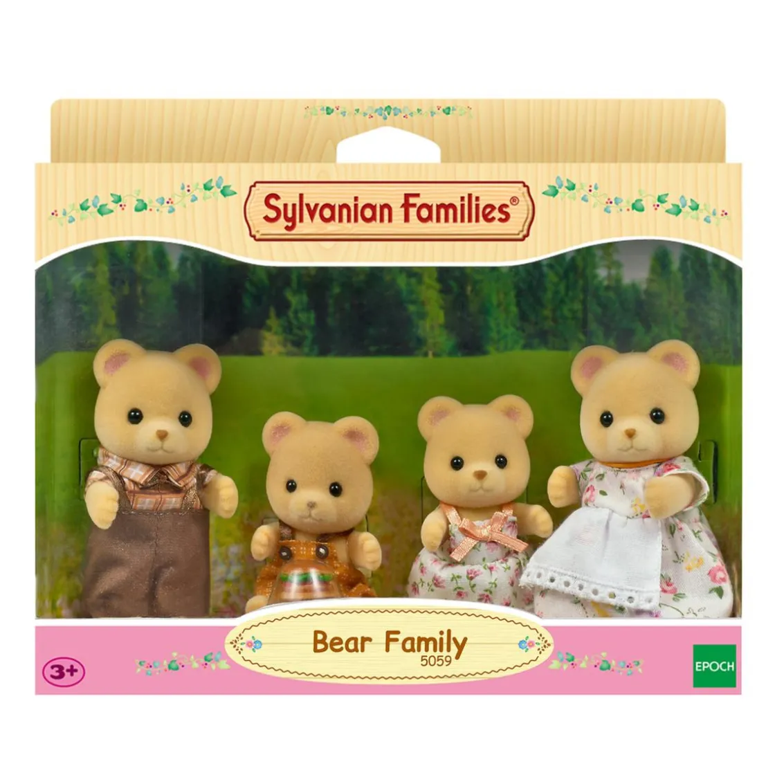 EPOCH PARA IMAGINAR S.L. Sylvanian Families - Familia Oso Pardo* Coleccionables Y Mini Mundos