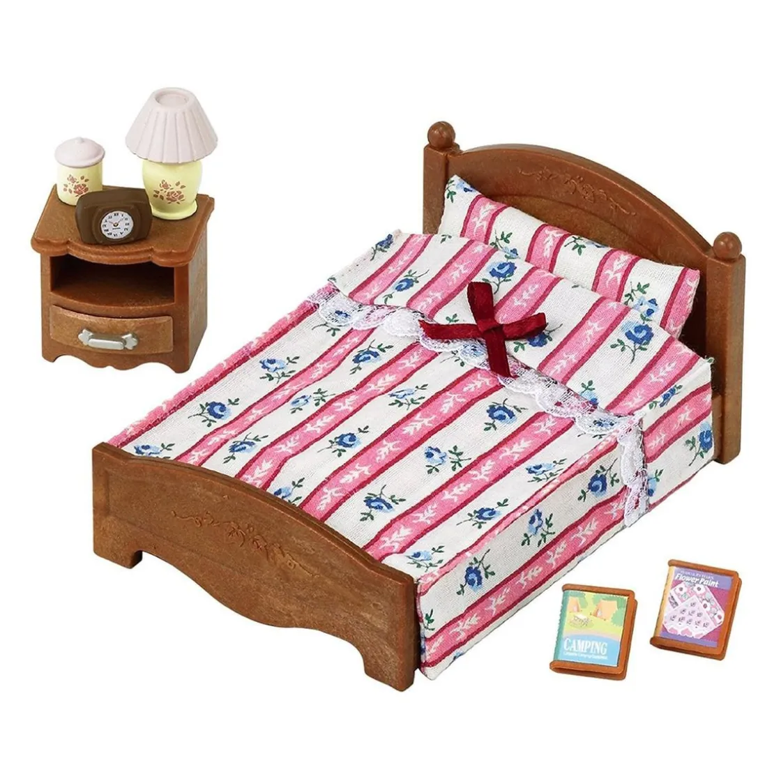 EPOCH PARA IMAGINAR S.L. Sylvanian Families - Set de accesorio cama semi-doble para muñecas Sylvanian Families ㅤ* Coleccionables Y Mini Mundos