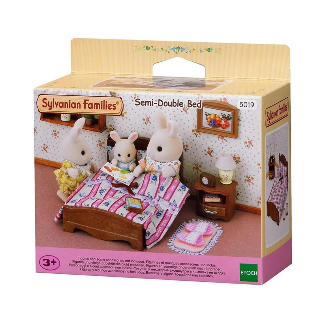 EPOCH PARA IMAGINAR S.L. Sylvanian Families - Set de accesorio cama semi-doble para muñecas Sylvanian Families ㅤ* Coleccionables Y Mini Mundos