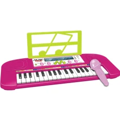 MUSICSTAR Teclado rosa de 37 teclas con micrófono ㅤ