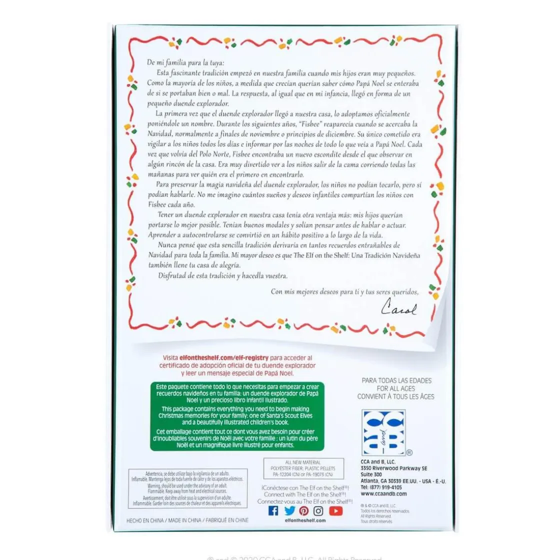 CEFA The Elf on The Shelf - Cuento y Muñeco Elf Chico* Juguetes Educativos Y Libros