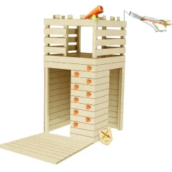SOULET Torre infantil de madera con rocódromo