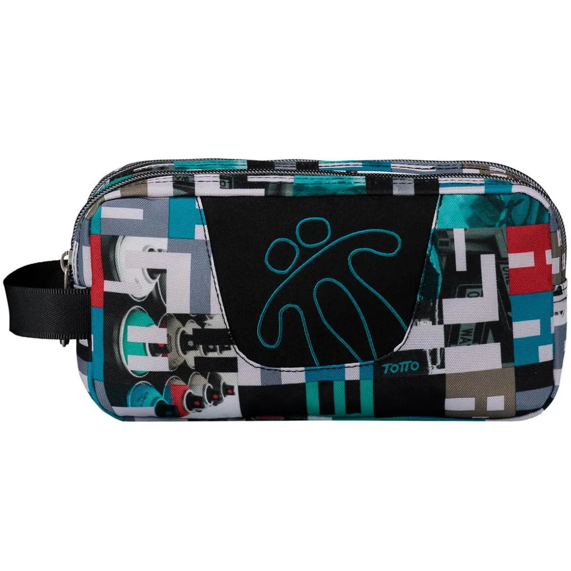 TOTTO - Estuche escolar 2 compartimentos Escuadra Sprayl* Material Escolar