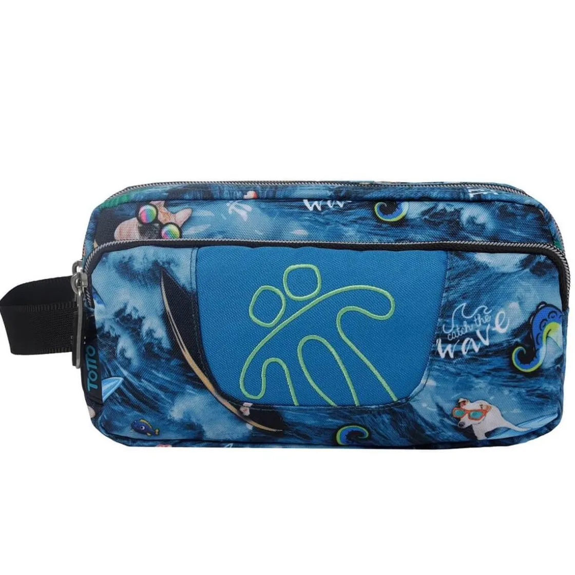 TOTTO - Estuche escolar 3 compartimentos - Océano