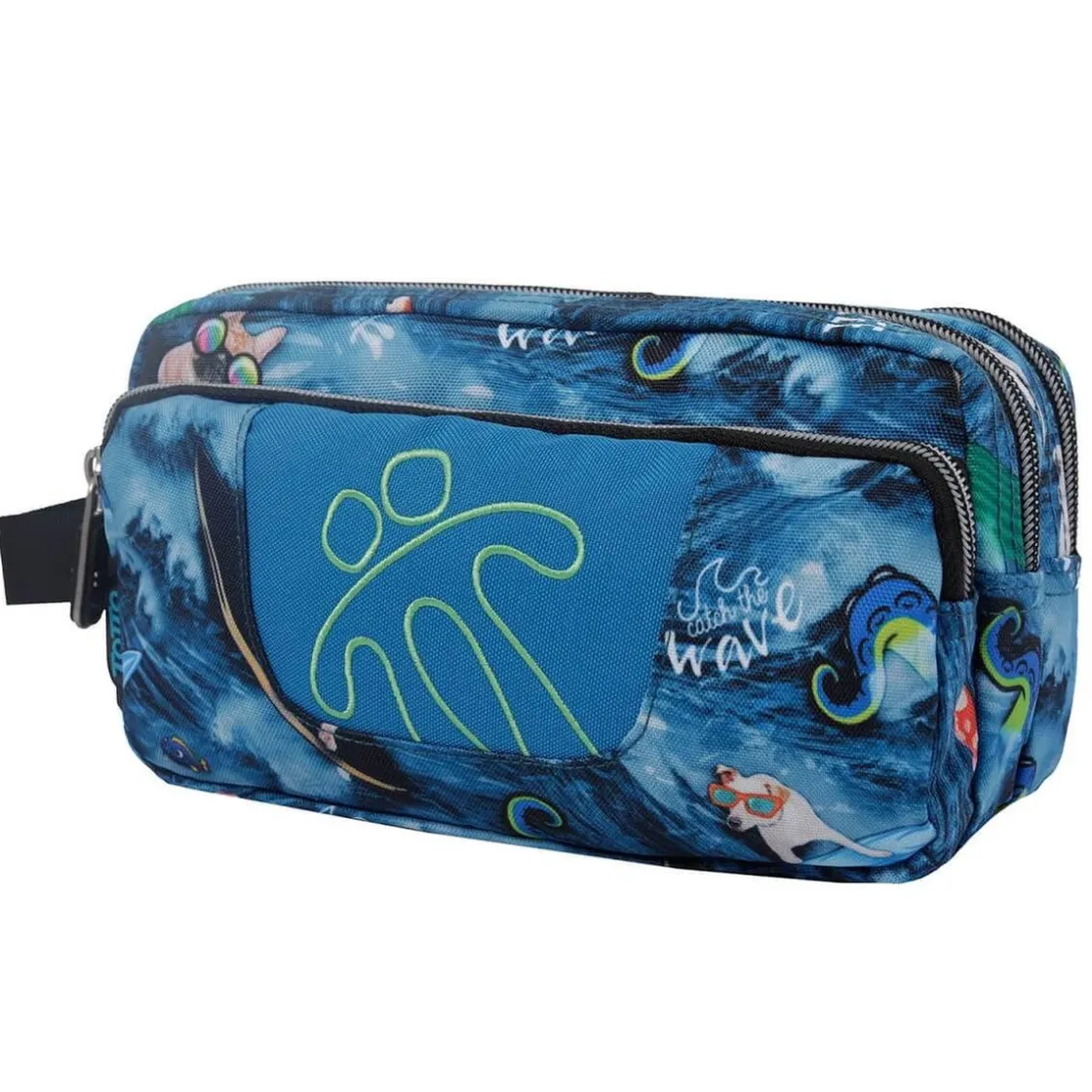 TOTTO - Estuche escolar 3 compartimentos - Océano