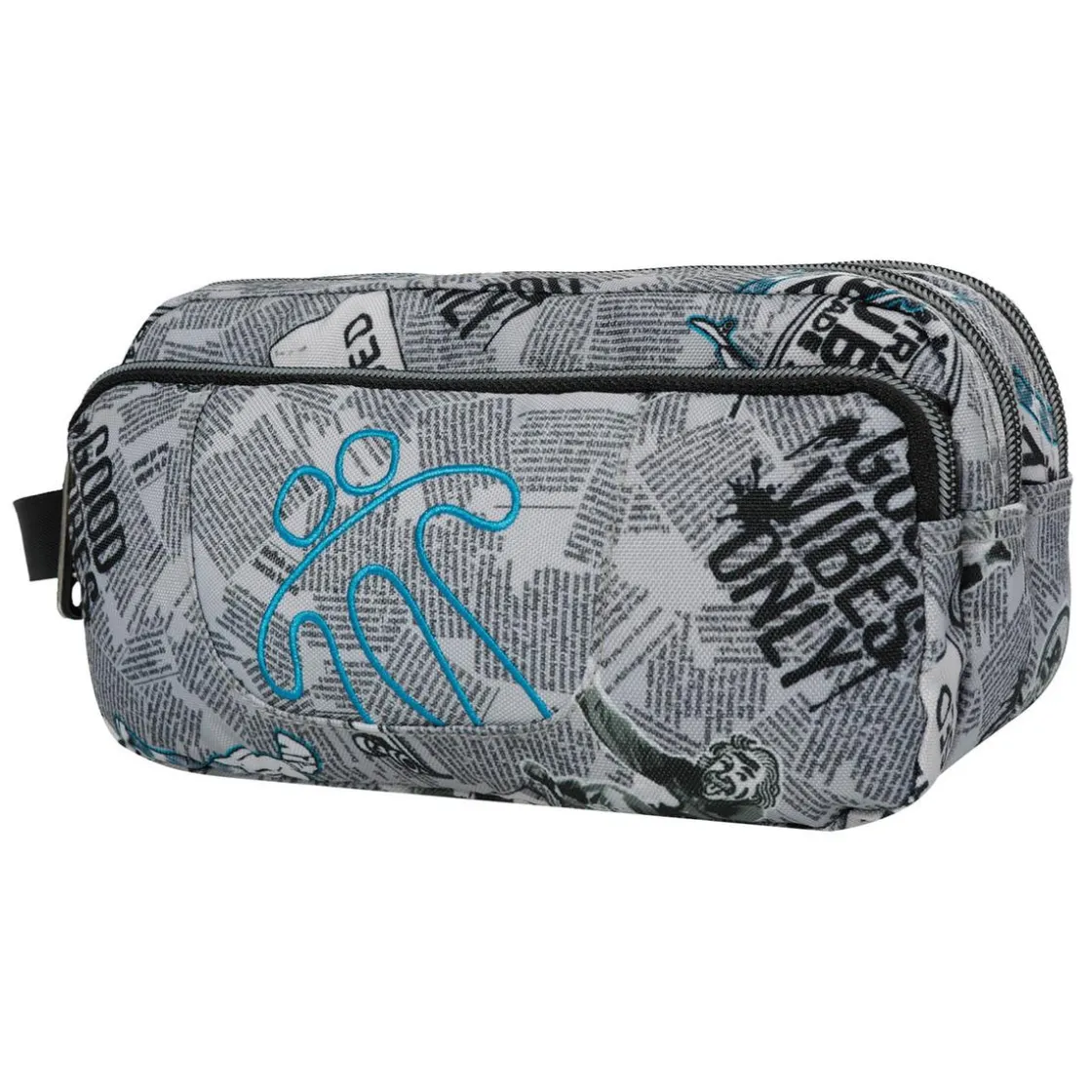 TOTTO - Estuche escolar 3 compartimentos Agapec Newspaper* Material Escolar