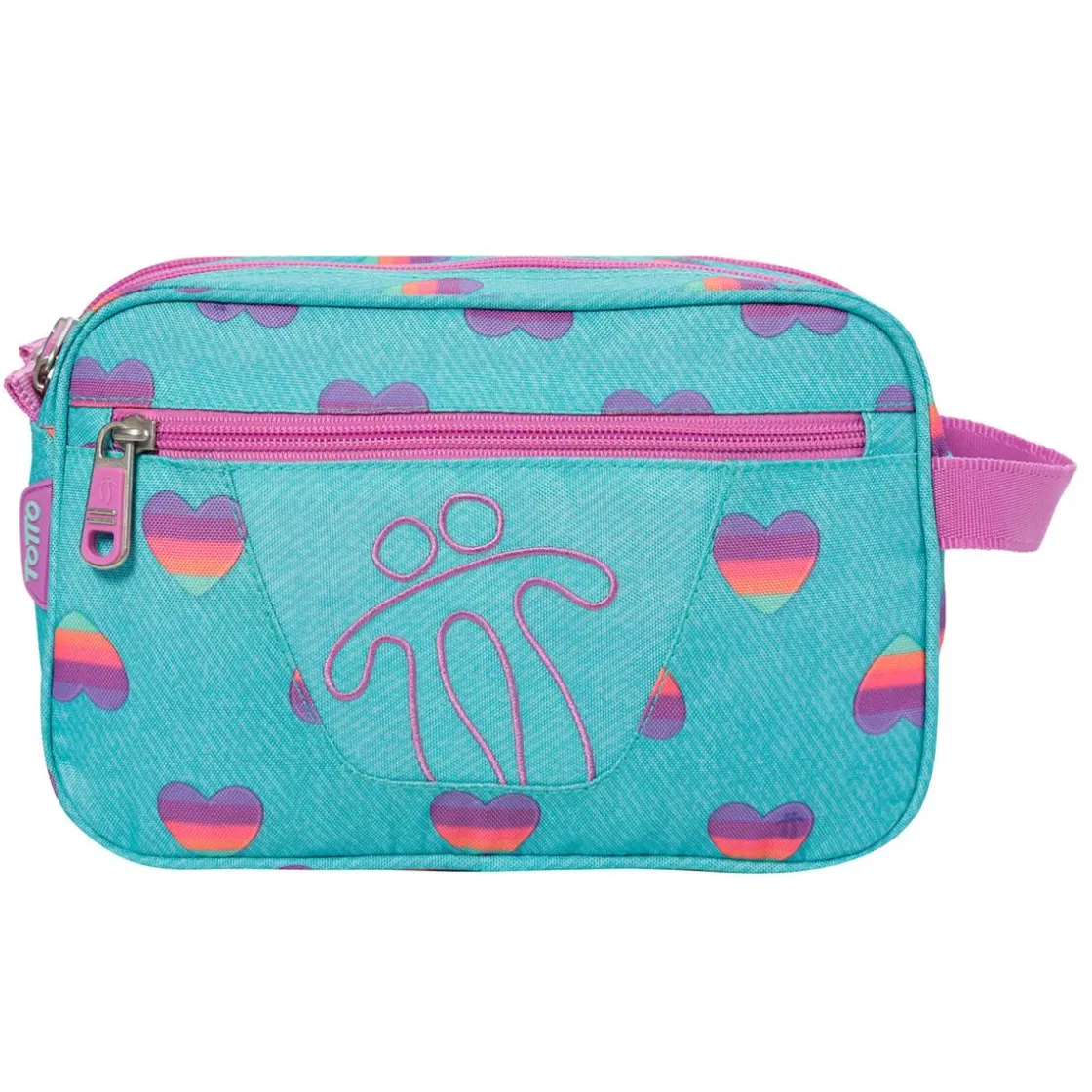 TOTTO - Estuche escolar 2 compartimentos Plastilina multicolor Corazones* Material Escolar