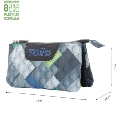 TOTTO - Estuche escolar bloques Tablero* Material Escolar