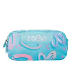 TOTTO - Estuche escolar dos compartimentos corazones pintados Sobre* Material Escolar