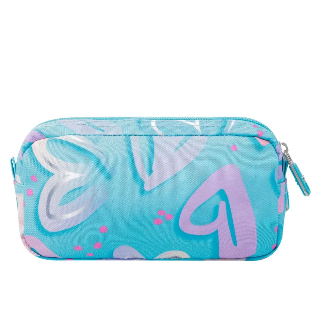 TOTTO - Estuche escolar dos compartimentos corazones pintados Sobre* Material Escolar