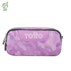 TOTTO - Estuche escolar dos compartimentos camuflaje rosa Sobre* Material Escolar