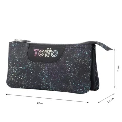 TOTTO - Estuche escolar salpicado color Tablero* Material Escolar