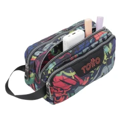TOTTO - Estuche escolar tres compartimentos graffiti Agapec