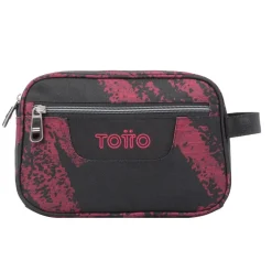 TOTTO - Estuche escolar tres compartimentos tiza roja Plastilina* Material Escolar