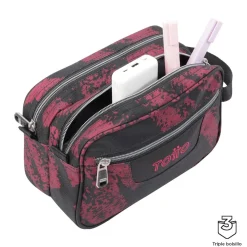 TOTTO - Estuche escolar tres compartimentos tiza roja Plastilina* Material Escolar