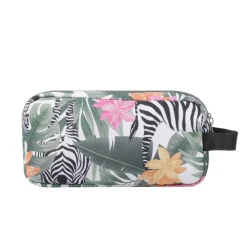 TOTTO - Estuche escolar tres compartimentos tropical cebras Agapec* Material Escolar